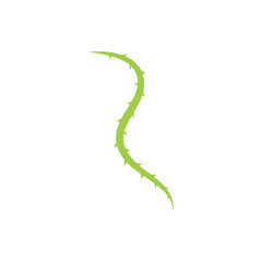 Green thorn branch icon. Vector illustration 