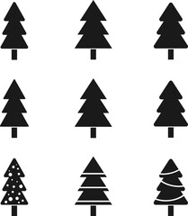 New Year tree, New Year tree icon isolated on white background. Vector image, web banner, designer illustration, vector.