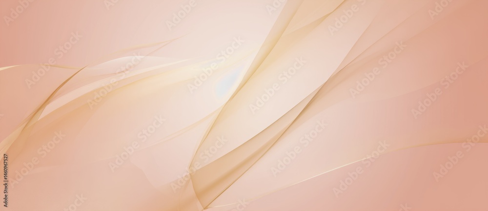 Poster soft abstract patterns with flowing curves in warm hues creating a serene and calming atmosphere
