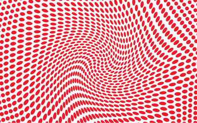 Obraz premium Wavy gradient halftone dots pattern texture background. Vector illustration 