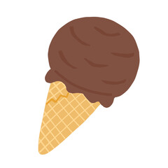 コーンアイスクリーム　チョコレート