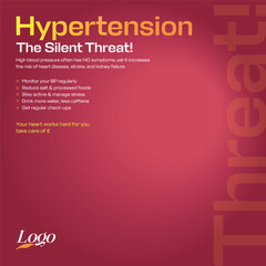 Hypertension – The Silent Threat Flyer Template Design