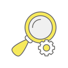 Research icon vector stock illustration
