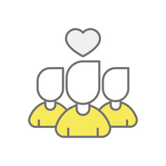 Building Relationships icon vector stock illustration