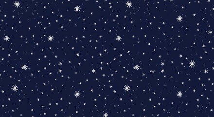 Obraz premium A simple, celestial night sky design with tiny stars.