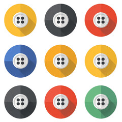 Shirt Buttons Illustration Vector Isolated on Transparent Background
