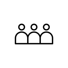 user group icon, minimalist group icon in transparent background