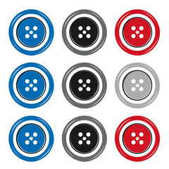 Shirt Buttons Illustration Vector Isolated on Transparent Background