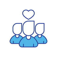 Building Relationships icon vector stock illustration