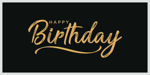 Happy Birthday typography design vector template