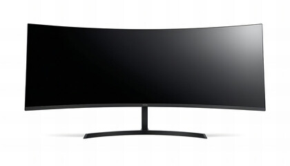 Sleek Black Curved Monitor for Enhanced Viewing Experience