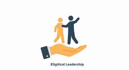 Supporting People Icon on Hand Illustration Concept