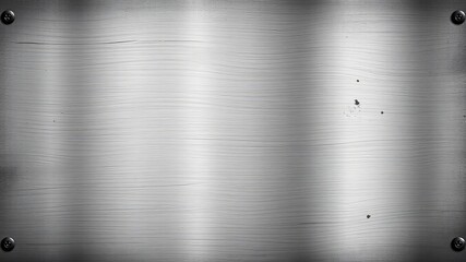 Obraz premium Brushed metal texture background with rivets and subtle scratches showing a weathered industrial design aesthetic.