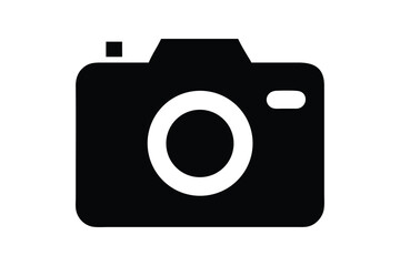 photo Black camera icon vector and technology illustration