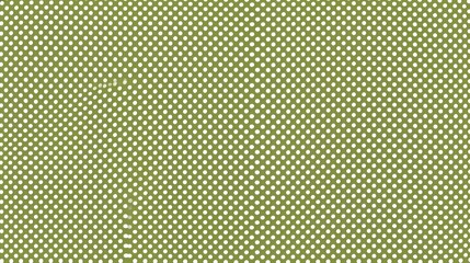 Repeating white polka dots on a vibrant olive green textile background
