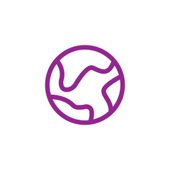 earth icon line design