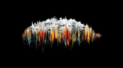 representation of brain activity and colorful sparks of ideas