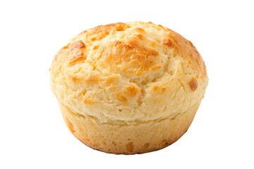 Brazilian cheese bread pao with golden crust and soft texture isolated on transparent background