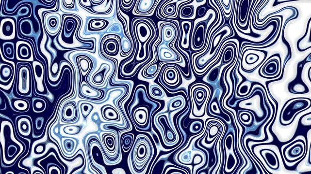 Abstract Blue White Swirl Liquid Marble Psychedelic Pattern Texture Background Design Art