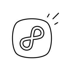 Endless Possibilities icon vector stock illustration