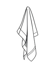 A clean white towel hangs ready for use in the bathroom area