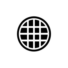 Simple black Waffle flat Icon