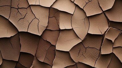 Close-up of cracked wall texture showing detailed surface patterns in earthy tones