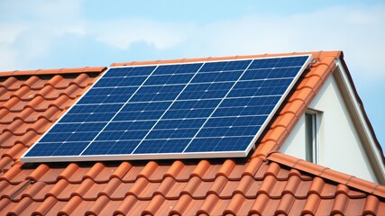 Residential Rooftop Solar Panel Installation on a Tile Roof