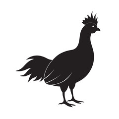 Victoria Crowned Pigeon Standing Silhouette Elegance
