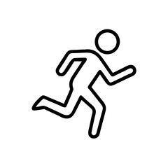 run Icon isolated on white