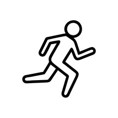 run Icon isolated on white