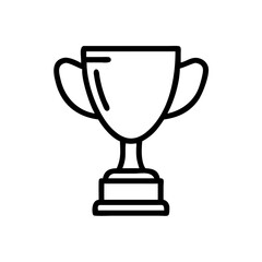  trophy Icon isolated on white