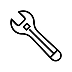 Wrench Icon isolated on white