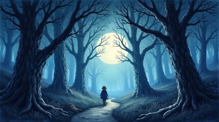 Moonlit Forest Exploration
