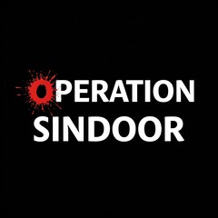 Fototapeta premium operation sindoor poster with O made up of a splash of kumkum