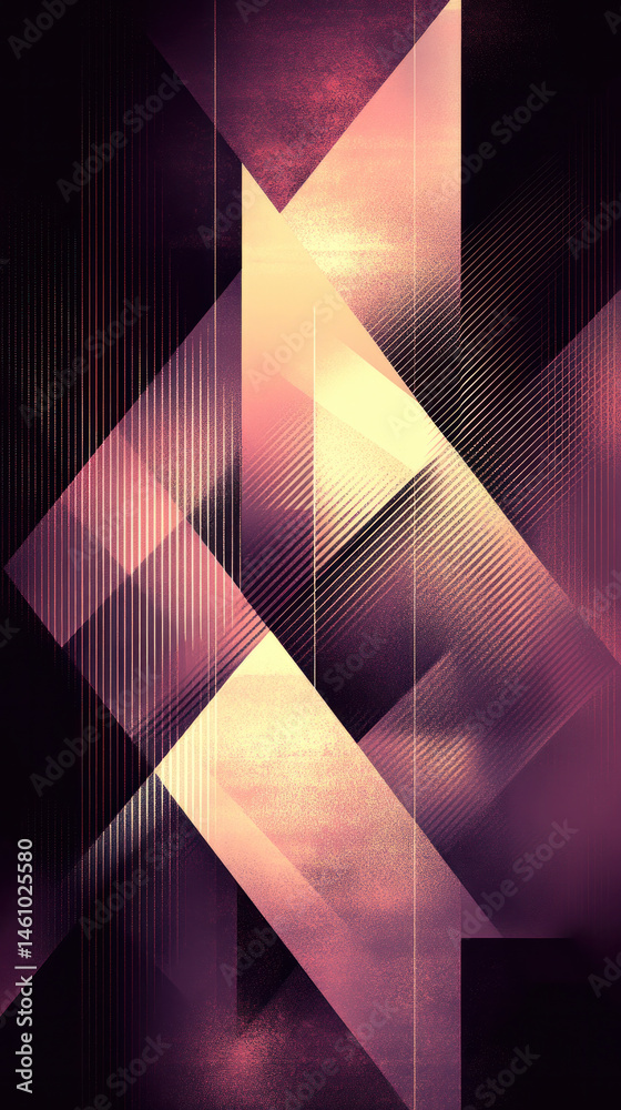 Poster a colorful abstract image with a lot of lines and shapes. the image is a mix of different colors and