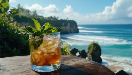 Refreshing cocktail by the ocean (3)