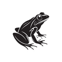 frog vector silhouette clip art logo illustration