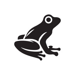 frog vector silhouette clip art logo illustration