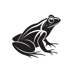 frog vector silhouette clip art logo illustration