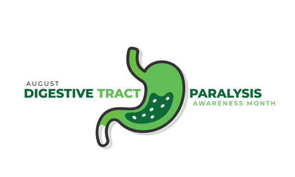 Digestive Tract Paralysis Awareness Month. background, banner, card, poster, template. Vector illustration.