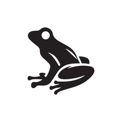 frog vector silhouette clip art logo illustration