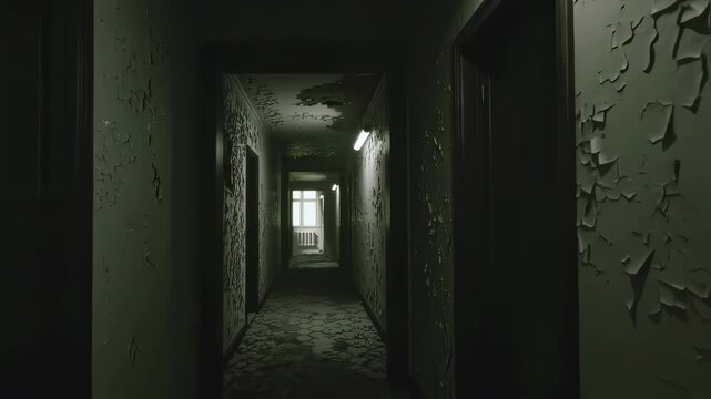 廃墟のビルの動画