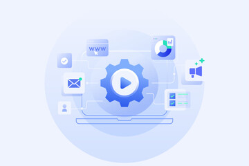 Digital Marketing Automation illustration