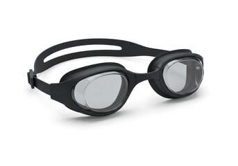 Swimming goggles on white background.