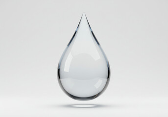 Glass teardrop shimmering like a tear.