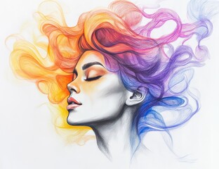 Colorful woman's portrait