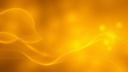 Abstract golden waves flow smoothly across a shimme, luminous background creating a vibrant and elegant design perfect for presentations or