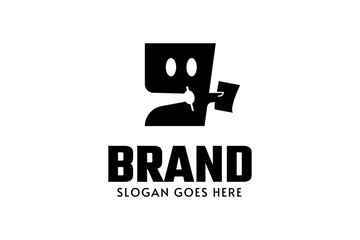 A piece of paper with a pen and notes logo design