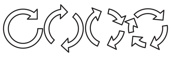 Circle of arrows. Recycle, repeat, refresh icon vector illustration